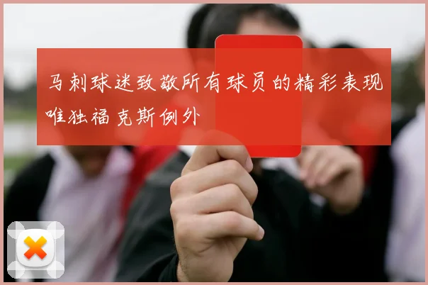 马刺球迷致敬所有球员的精彩表现唯独福克斯例外